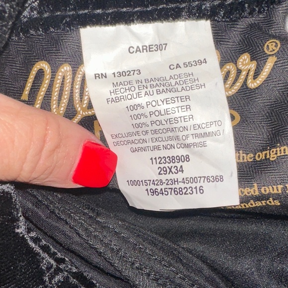 Wrangler Black Velvet Flare Pants - Picture 8 of 9